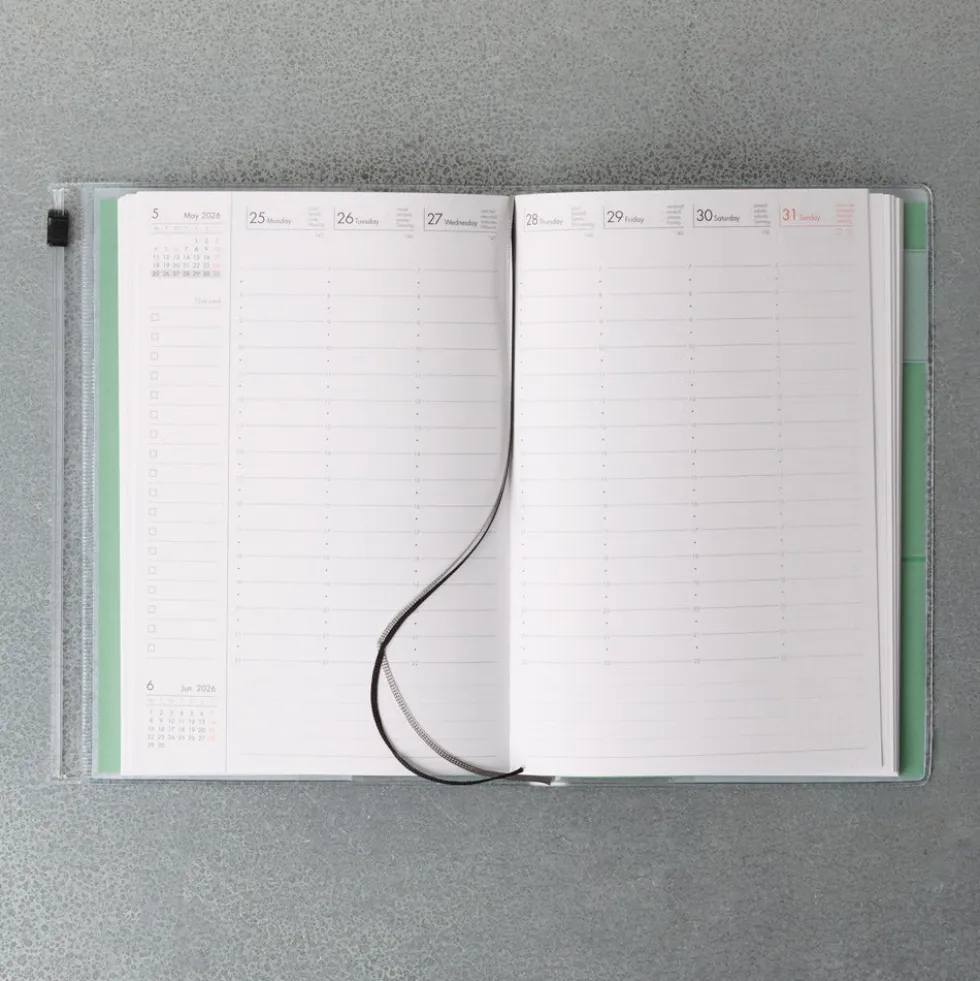 Agenda Merci Oct. 2026 - Déc. 2027 - Vert