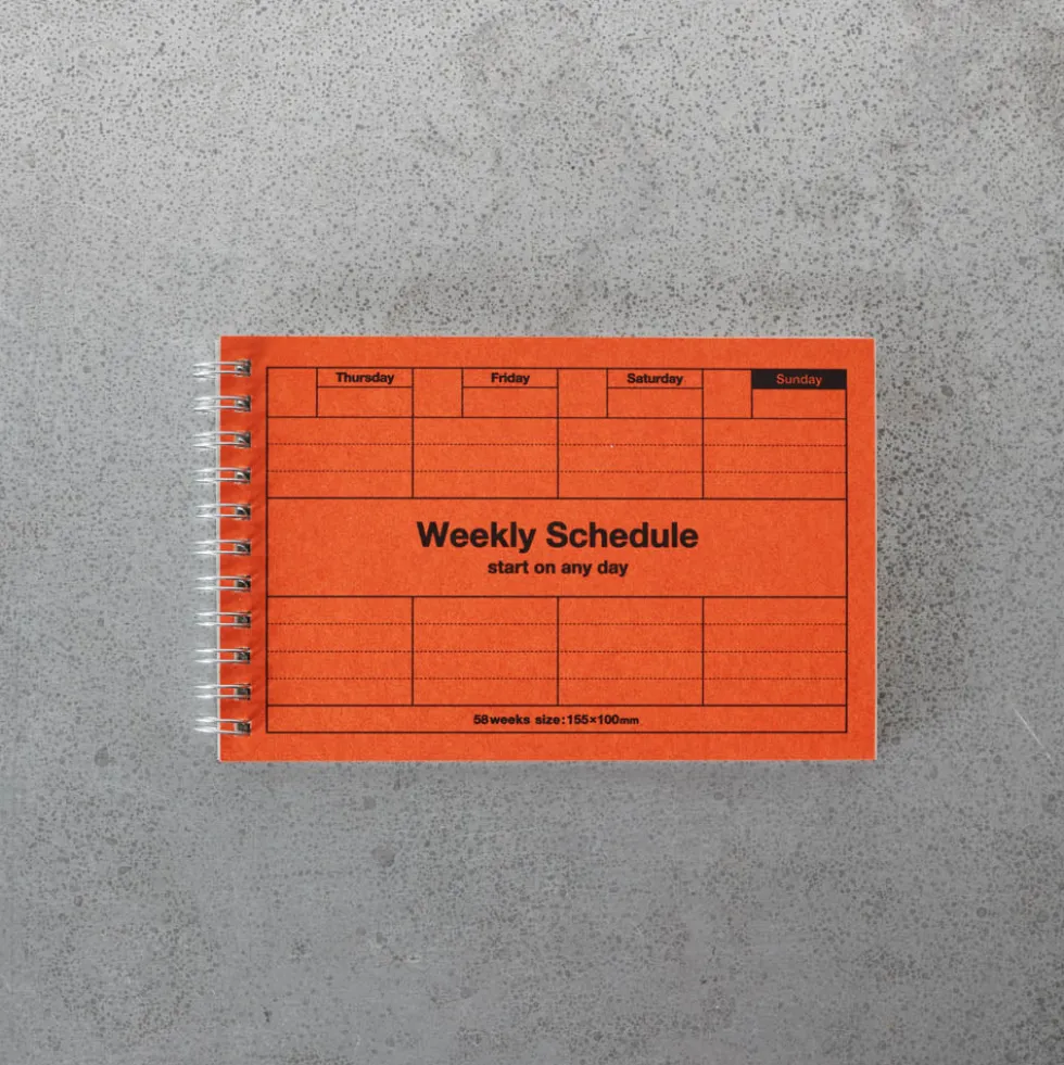 Agenda Weekly Schedule - Orange
