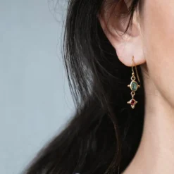 Alix D. Reynis - Boucles d'oreilles Leo - Tourmaline Rouge