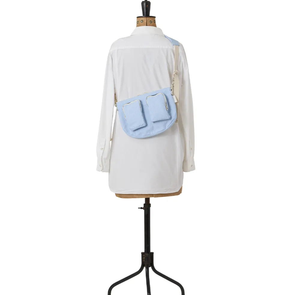 Amiacalva - Sac Cotton Polyester Bodybag S - Bleu Rayé