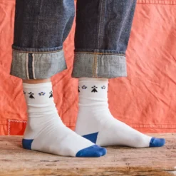Amour Breton x Merci - Chaussettes - Bleu & Blanc