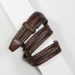 Anderson's - Ceinture tressée - Marron