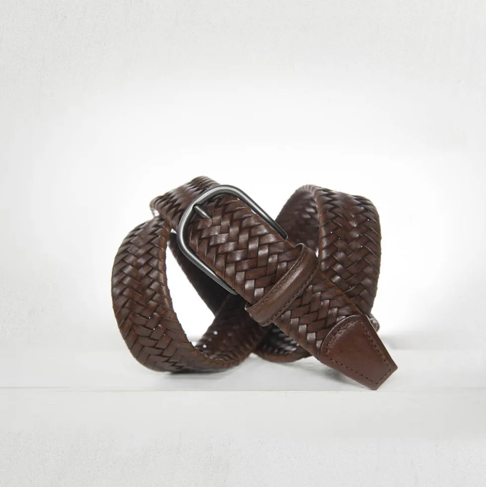 Anderson's - Ceinture tressée - Marron