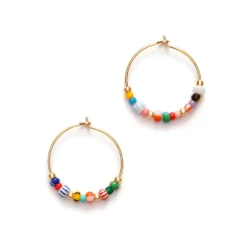 Anni Lu - Boucles d'oreilles Golden Alaia - Rainbow