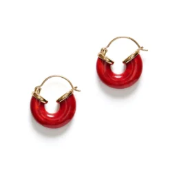 Anni Lu - Boucles d'oreilles Petit Swell - Rouge