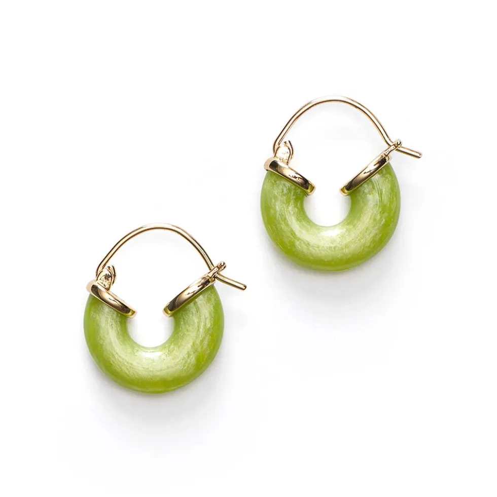 Anni Lu - Boucles d'oreilles Petit Swell Hoop - Green Oasis