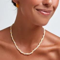 Anni Lu - Collier Daisy Flower - Pearl Yellow
