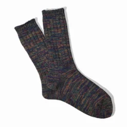 Anonymous ISM - Chaussettes 5 Color Mix Crew - Kaki 69