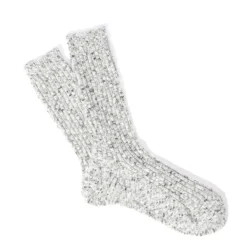Anonymous ISM - Chaussettes Homespan Art Yarn Crew - Gris 80