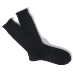 Anonymous ISM - Chaussettes Mohair Rib Crew - Marine 80
