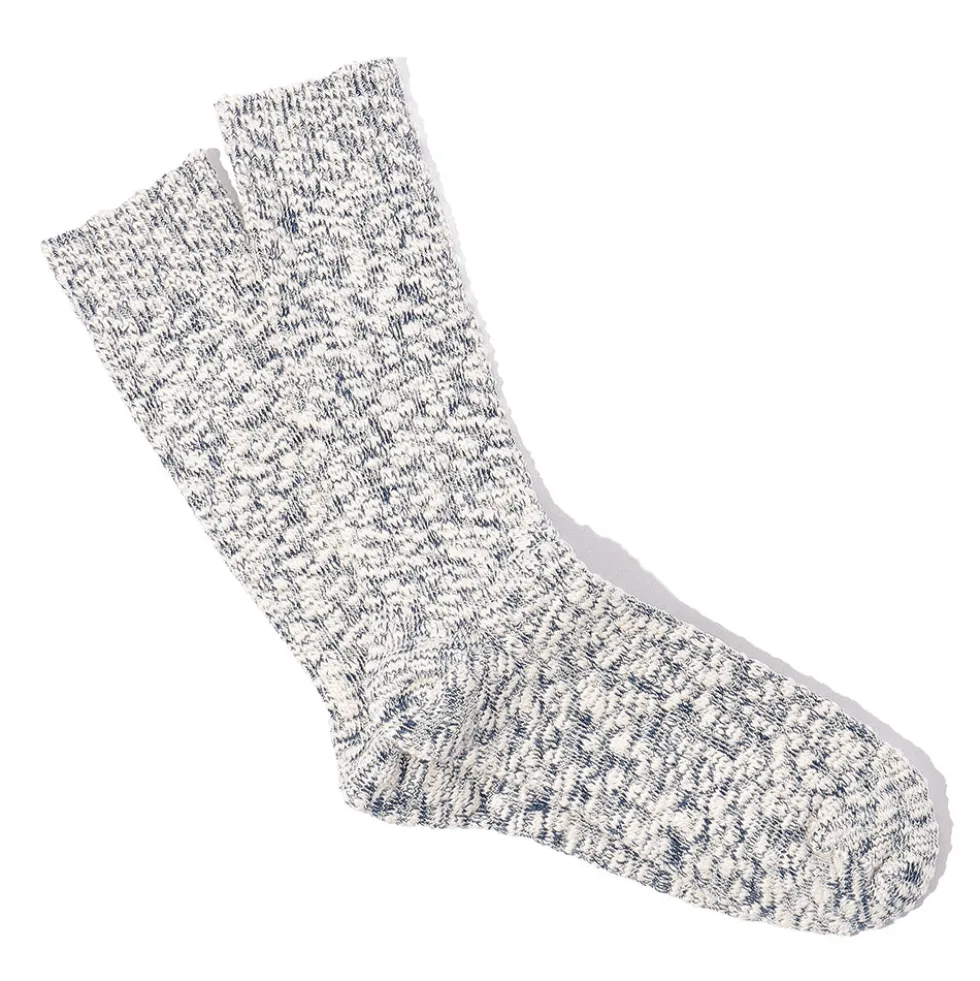 Anonymous ISM - Chaussettes Slub Crew - Gris 49