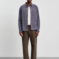 Another Aspect - Chemise 4.0 - Marron Bleu Check