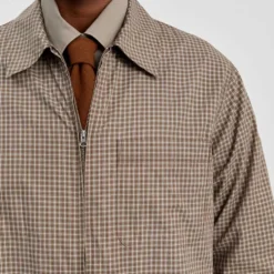 Another Aspect - Chemise Zip 1.0 - Khaki Marron Check