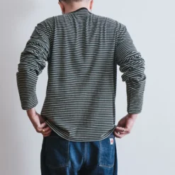 Another Aspect x Merci - T-shirt Rayé - Marron Vert