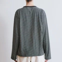 Another Aspect x Merci - T-shirt Rayé - Marron Vert