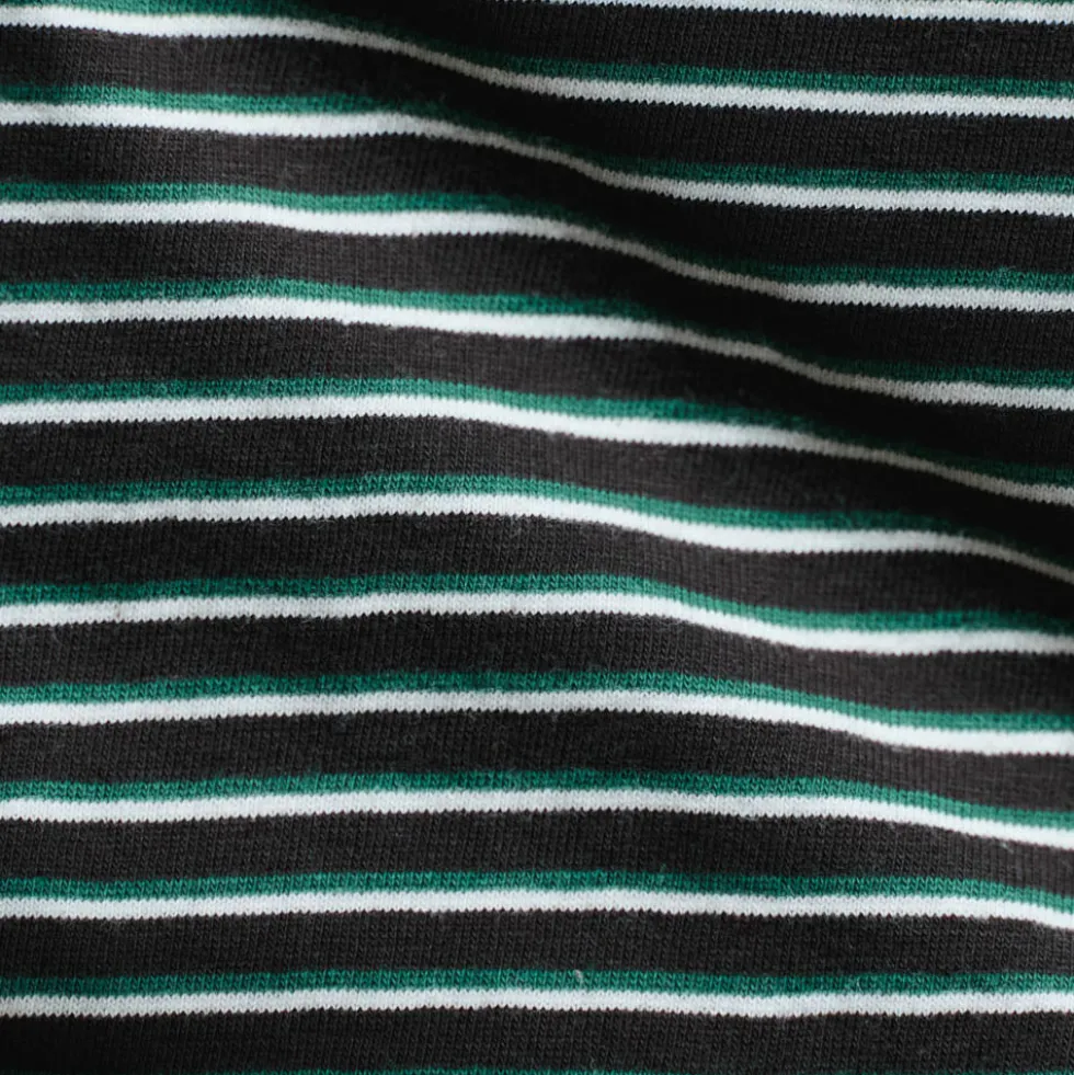 Another Aspect x Merci - T-shirt Rayé - Marron Vert