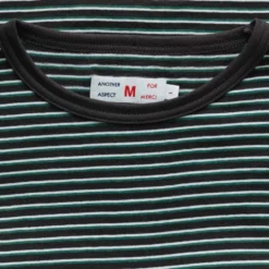 Another Aspect x Merci - T-shirt Rayé - Marron Vert