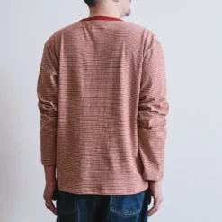 Another Aspect x Merci - T-shirt Rayé - Rouge Marron