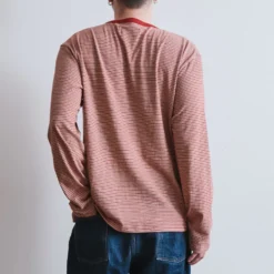 Another Aspect x Merci - T-shirt Rayé - Rouge Marron