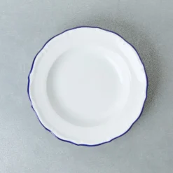 Assiette creuse Marina - Blanc et bleu