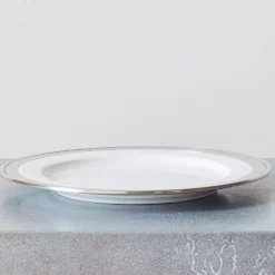 Assiette à dessert céramique et étain