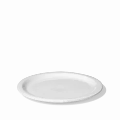 Assiette plate en céramique - Blanc