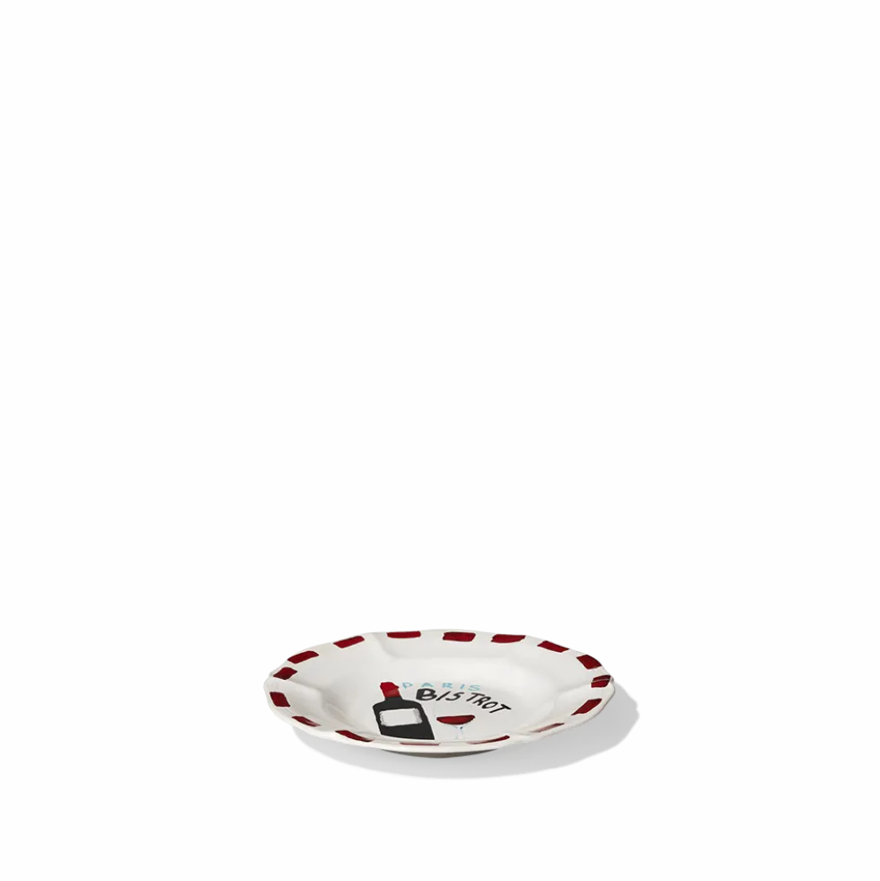 Assiette plate en faïence Bistrot