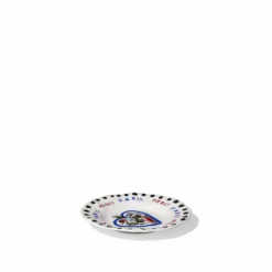 Assiette plate en faïence Merci