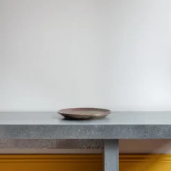 Assiette plate en grès émaillé Jaspe - Vert