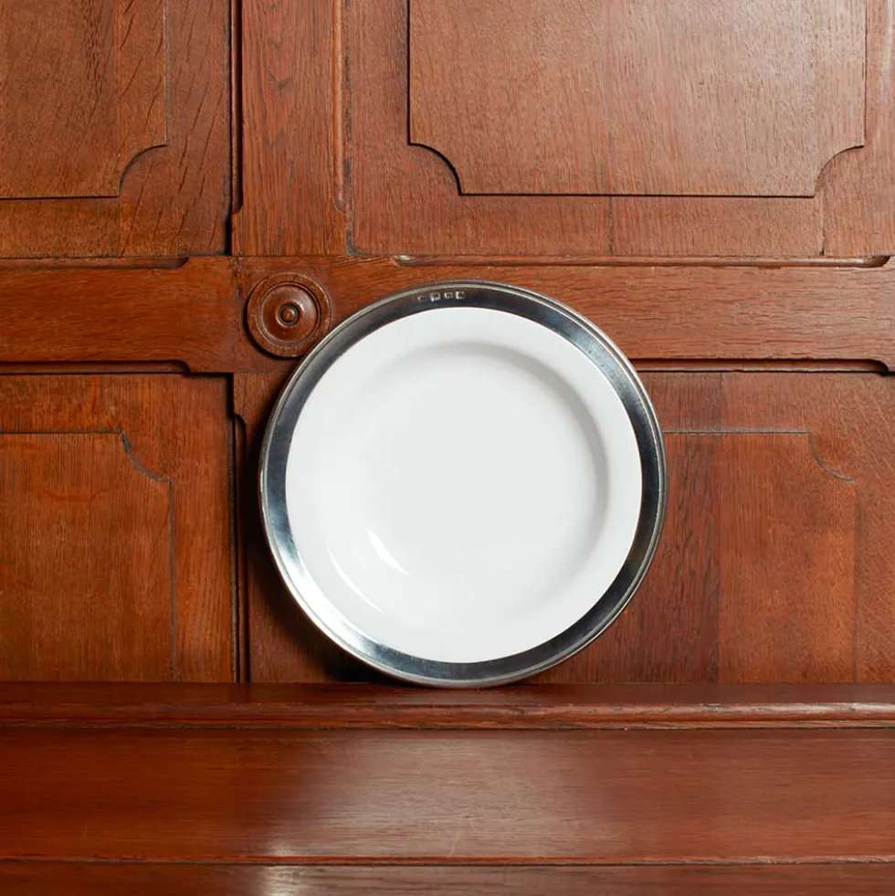 Assiette pour pâtes - Céramique et étain