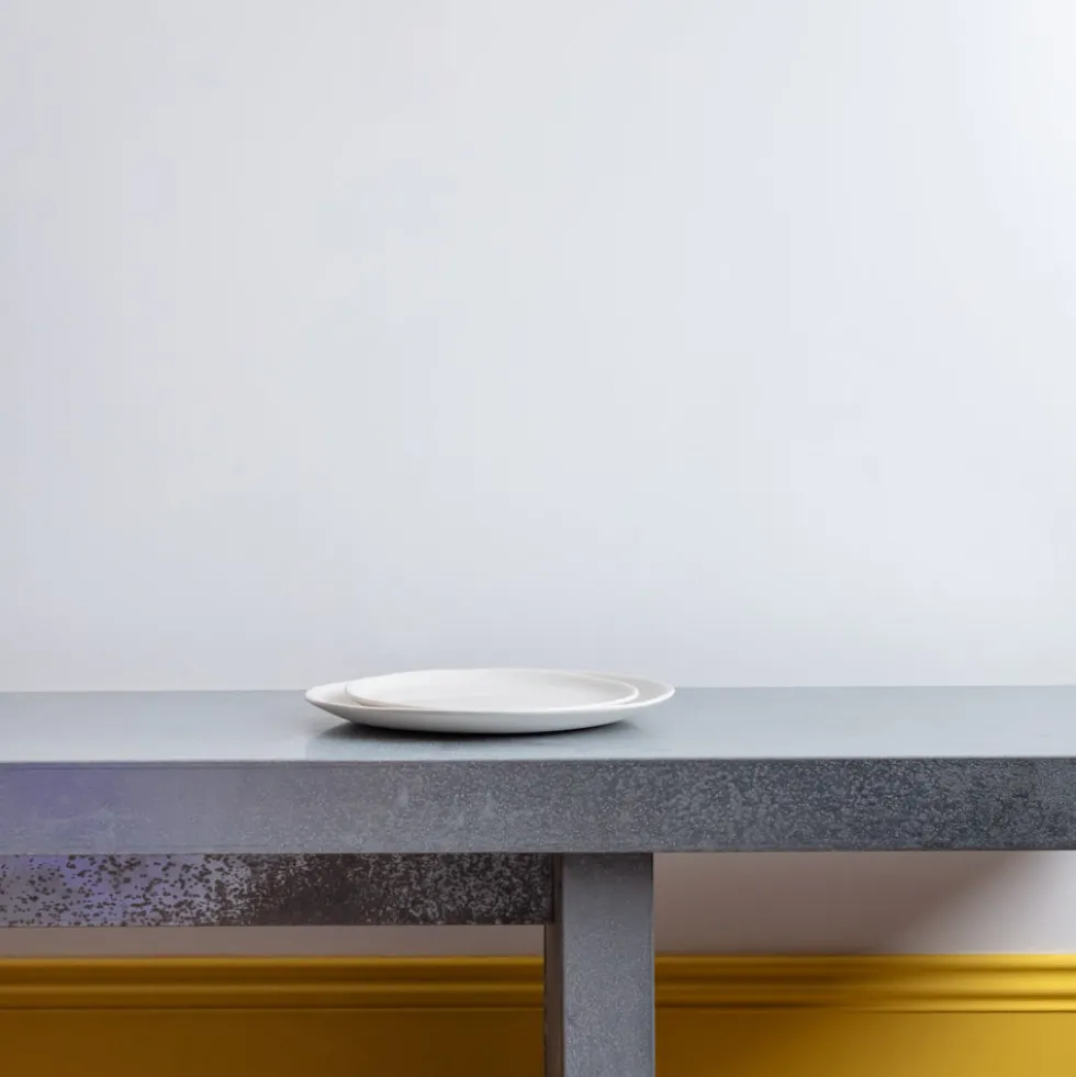Assiette ronde Maguelone - Craie