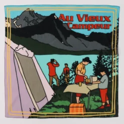 Au Vieux Campeur - Bandana Camping - Blanc Multi