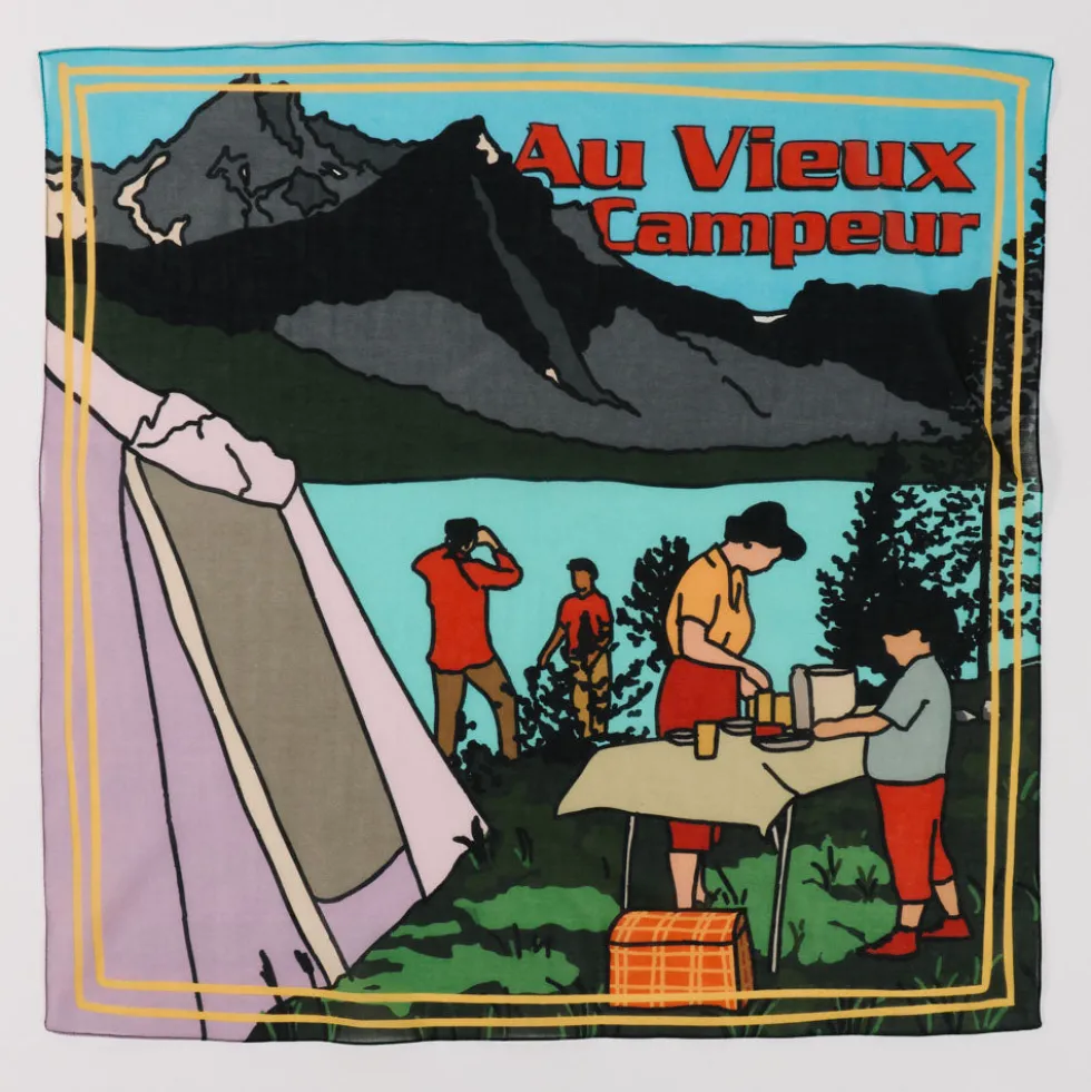 Au Vieux Campeur - Bandana Camping - Blanc Multi