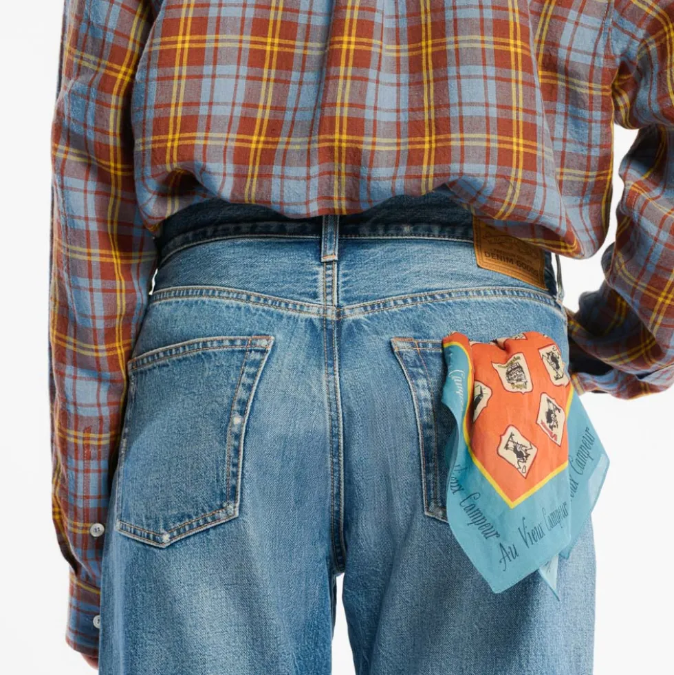 Au Vieux Campeur - Bandana Domi - Bleu & Orange