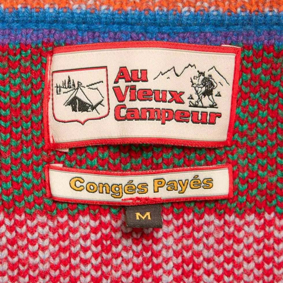 Au Vieux Campeur - Cardigan Nicole - Bleu & Rouge