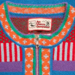 Au Vieux Campeur - Cardigan Nicole - Bleu & Rouge