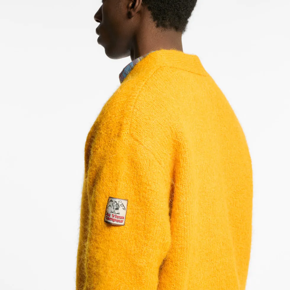 Au Vieux Campeur - Cardigan Yvon - Jaune Moutarde