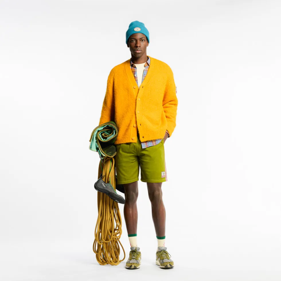 Au Vieux Campeur - Cardigan Yvon - Jaune Moutarde