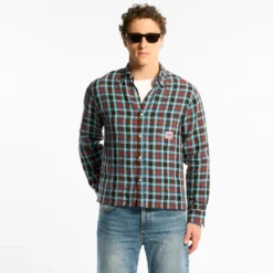Au Vieux Campeur - Chemise Elmer à Carreaux - Bleu Marron & Rose