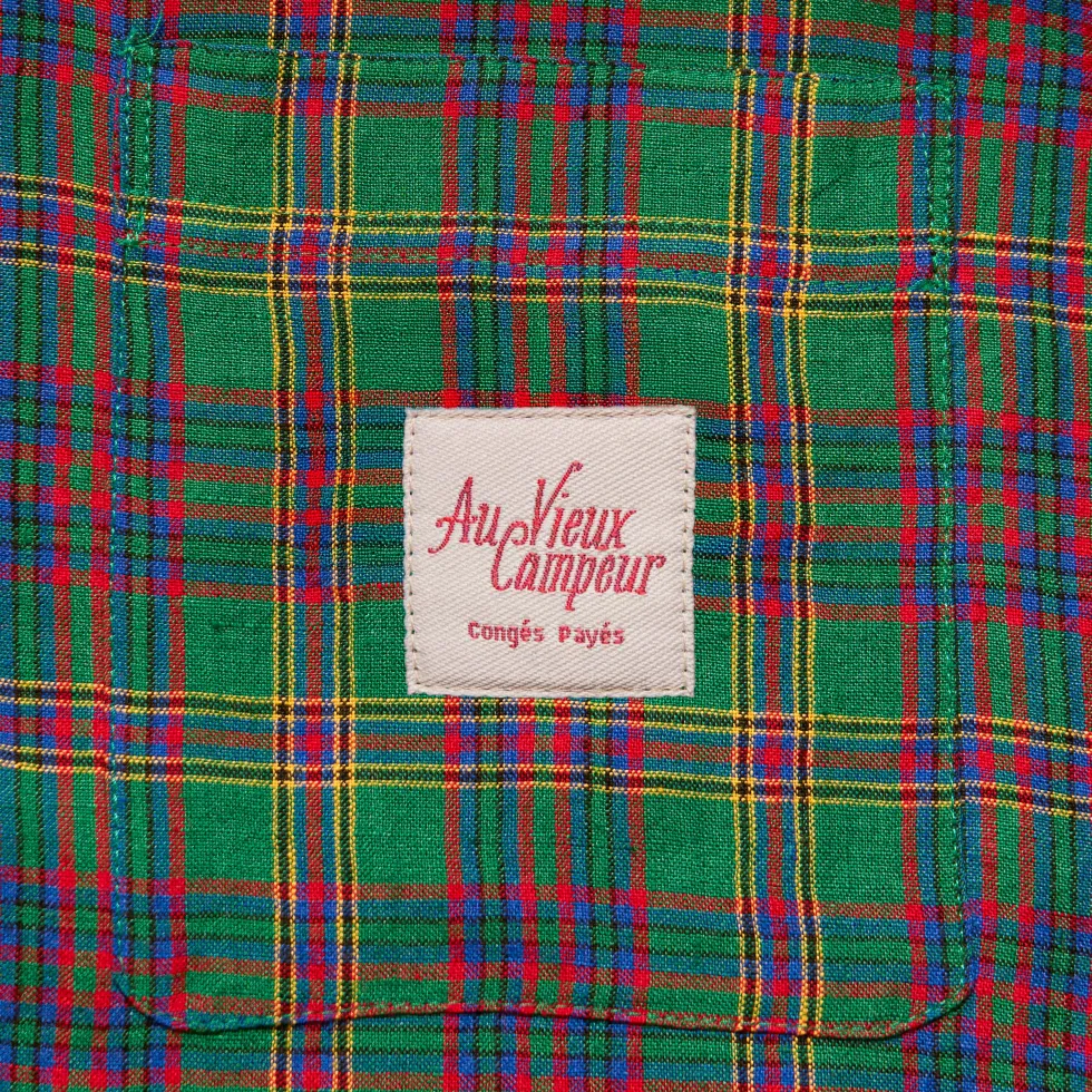 Au Vieux Campeur - Chemise Elmer à Carreaux - Vert Rouge & Bleu