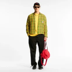 Au Vieux Campeur - Chemise Elmer à Carreaux - Vert Jaune & Rose