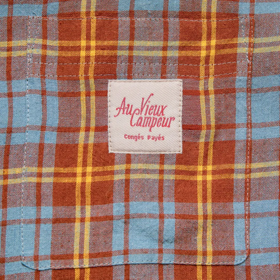 Au Vieux Campeur - Chemise Elmer à Carreaux - Marron Bleu & Jaune
