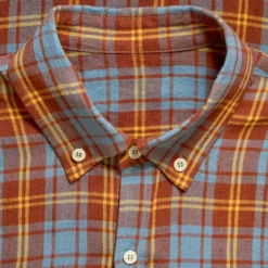Au Vieux Campeur - Chemise Elmer à Carreaux - Marron Bleu & Jaune