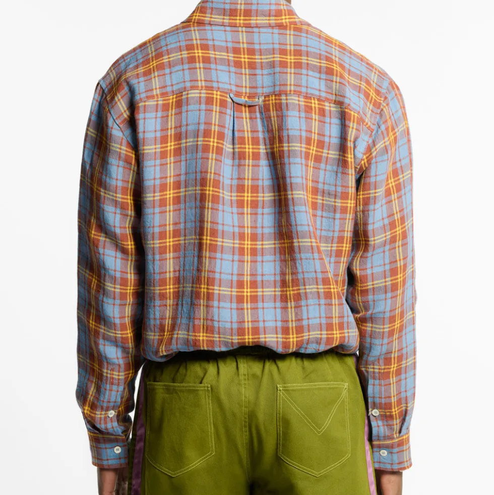 Au Vieux Campeur - Chemise Elmer à Carreaux - Marron Bleu & Jaune