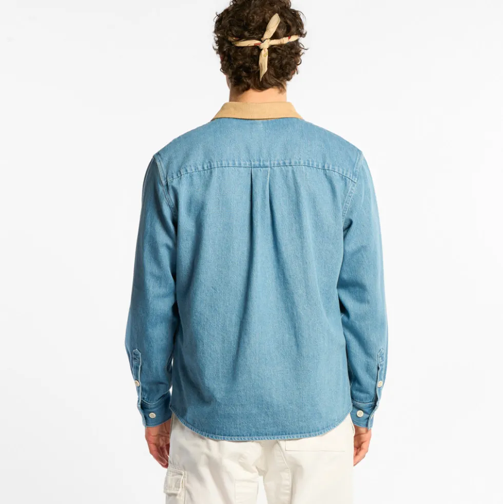 Au Vieux Campeur - Chemise Marcel - Bleu & Blanc
