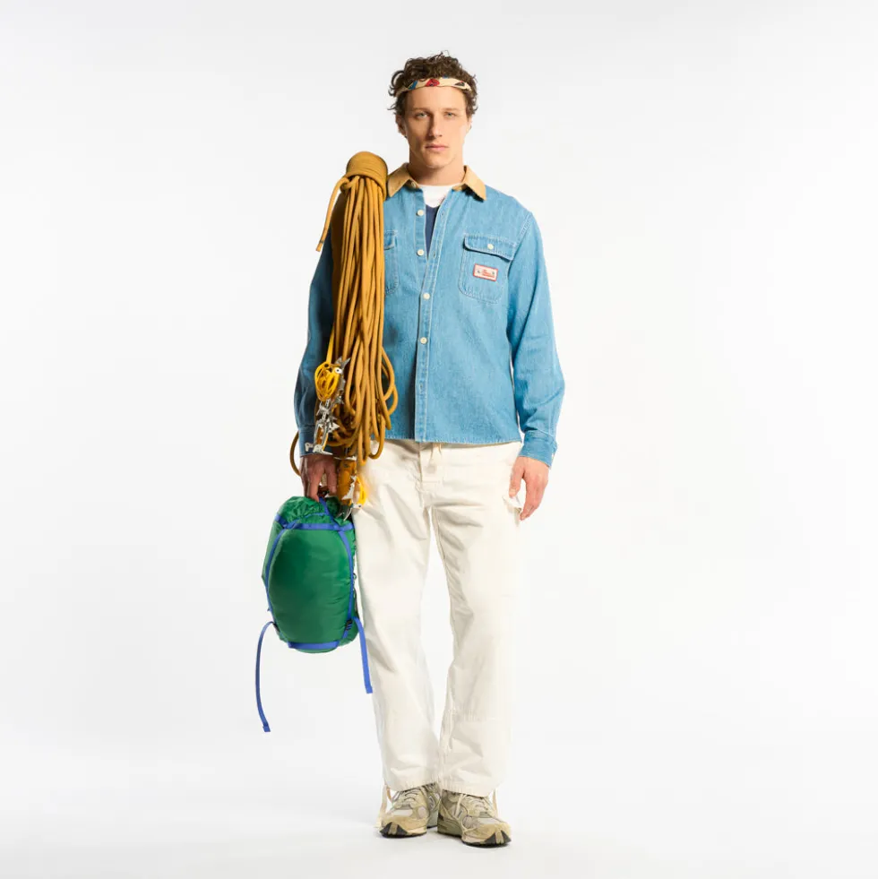 Au Vieux Campeur - Chemise Marcel - Bleu & Blanc