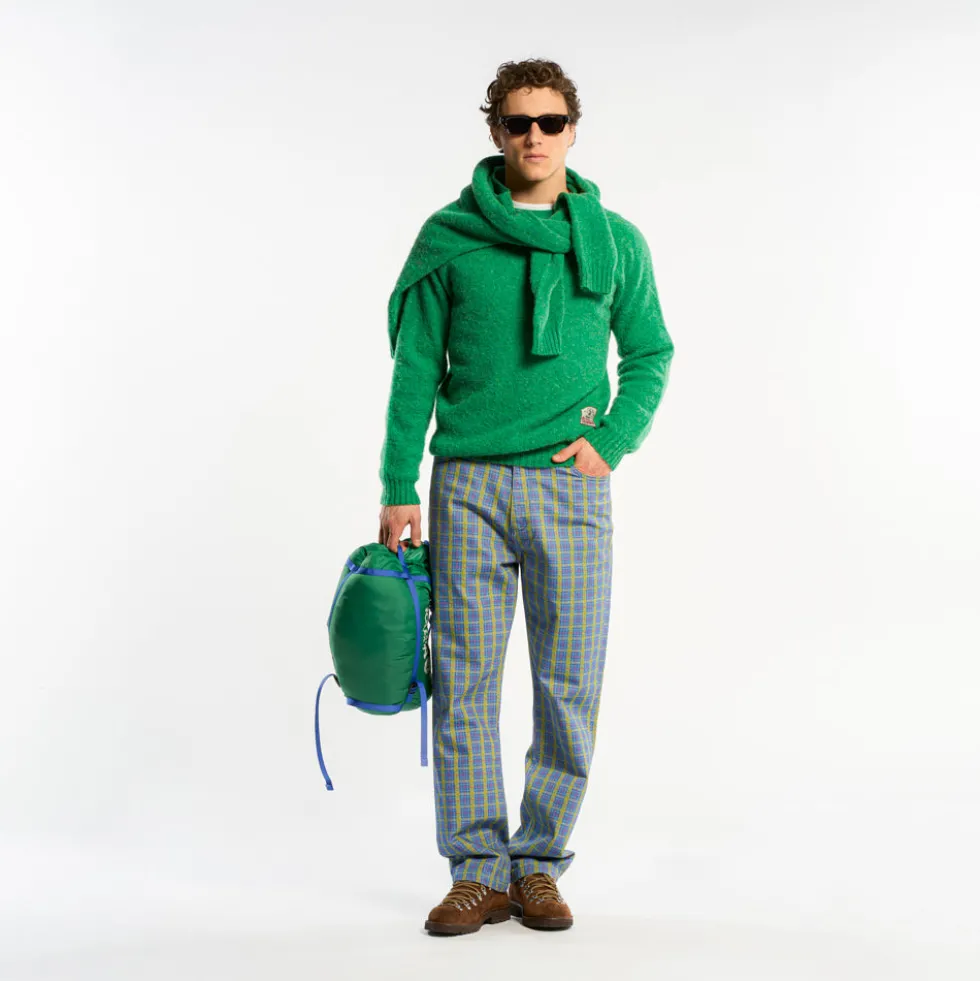 Au Vieux Campeur - Pantalon à carreaux Edgar - Vert Rouge & Bleu