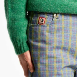 Au Vieux Campeur - Pantalon à carreaux Edgar - Vert Rouge & Bleu