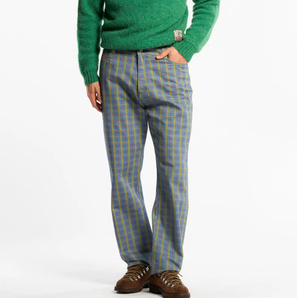 Au Vieux Campeur - Pantalon à carreaux Edgar - Vert Rouge & Bleu