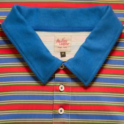 Au Vieux Campeur - Polo Roger à rayures - Vert Rouge & Bleu